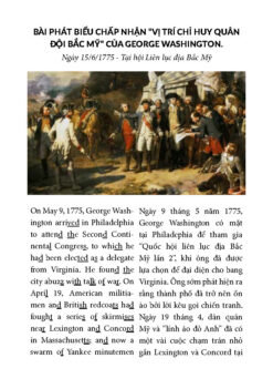 BÀI PHÁT BIỂU CHẤP NHẬN “VỊ TRÍ CHỈ HUY QUÂN ĐỘI BẮC MỸ” CỦA GEORGE WASHINGTON.